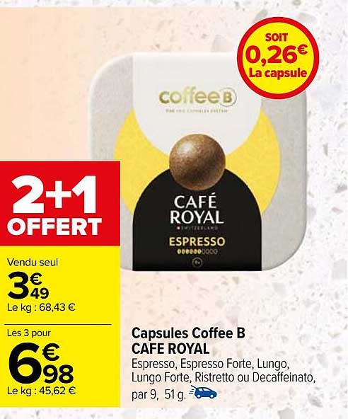capsules coffee b café royal
