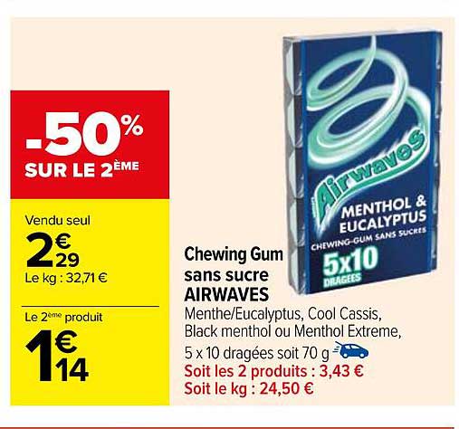 Chewing Gum Sans Sucre Airwaves