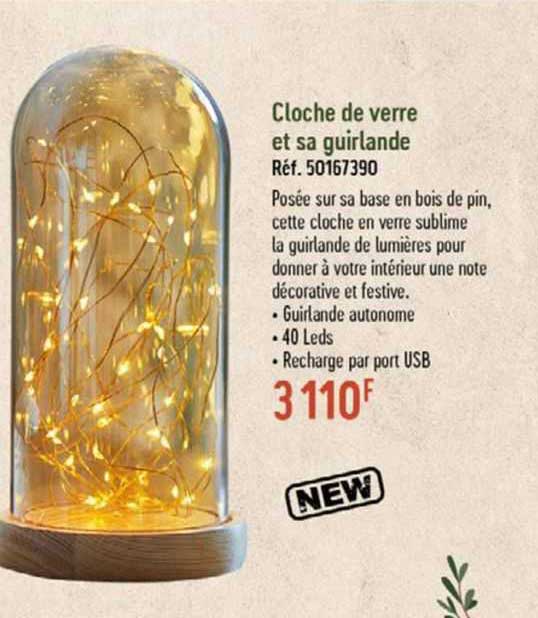 Cloche De Verre Et Sa Guirlande