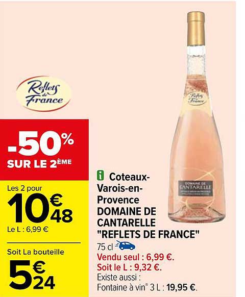 côteaux-varois-en-provence domaine de cantarelle "reflets de france"