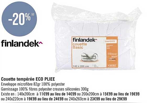 Couette Tempérée éco Pliée Finlandek