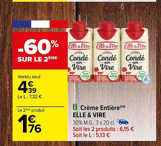 Crème Entière Elle & Vire
