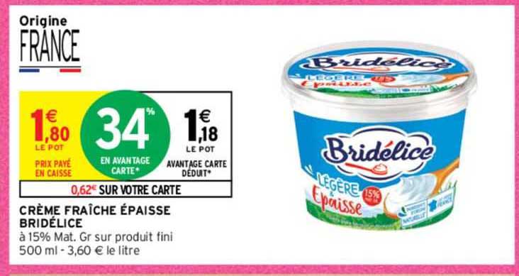 Crème Fraîche épaisse Bridélice