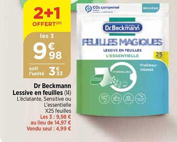 dr beckmann lessive en feuilles