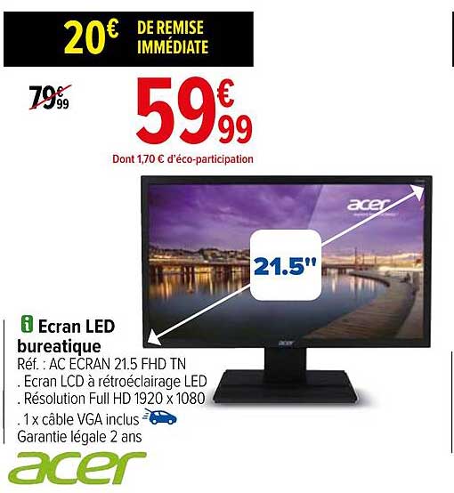 écran led bureautique acer
