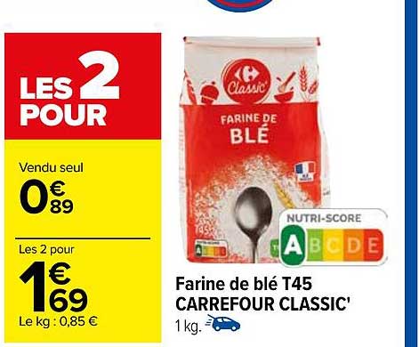 farine de blé t45 carrefour classic'