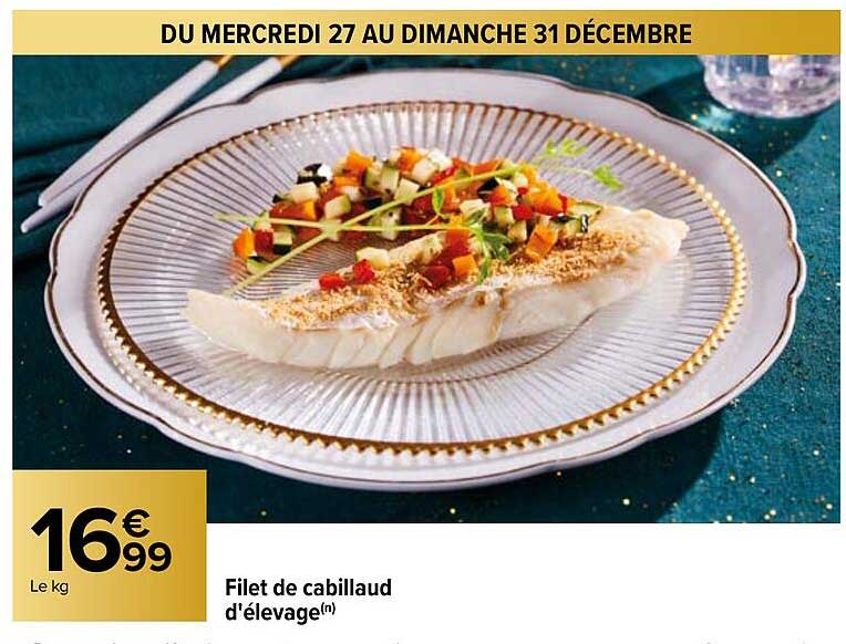 filet de cabillaud d'élevage