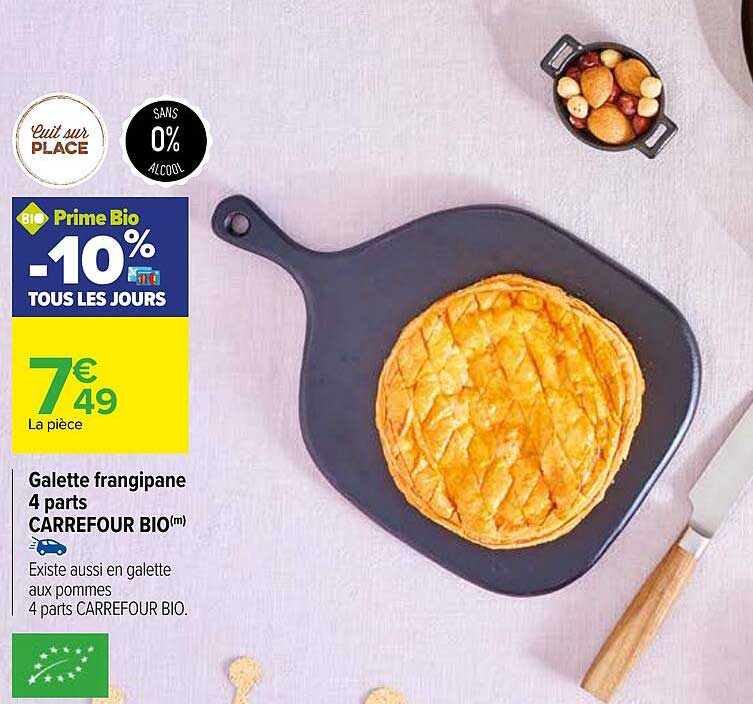 galette frangipane 4 parts carrefour bio