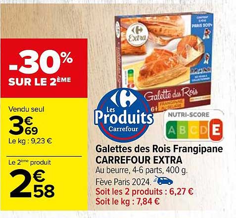 galettes des rois frangipane carrefour extra