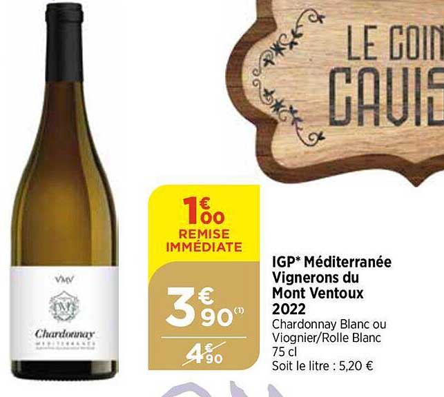 Igp Méditerranée Vignerons Du Mont Ventous 2022