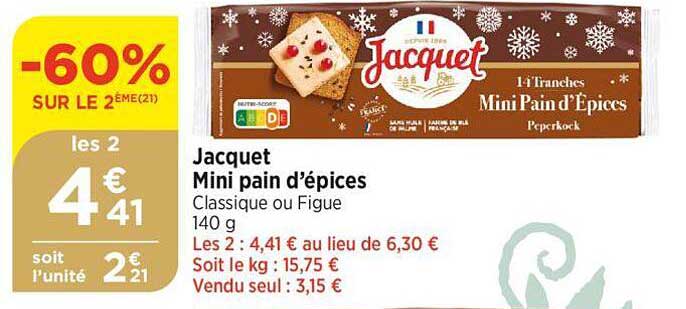 jacquet mini pain d'épices