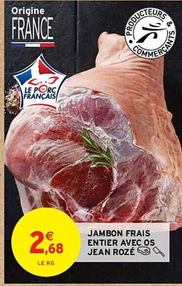 jambon frais entier avec os jean rozé
