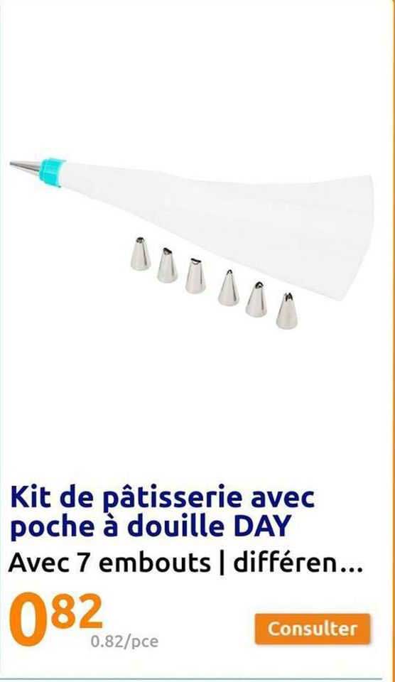 kit de pâtisserie avec poche à douille day