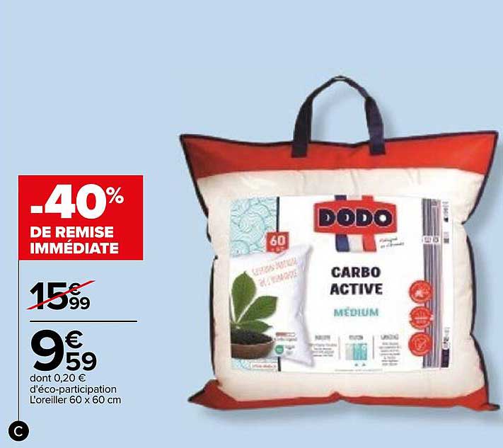 l'oreiller 60 x 60 cm dodo