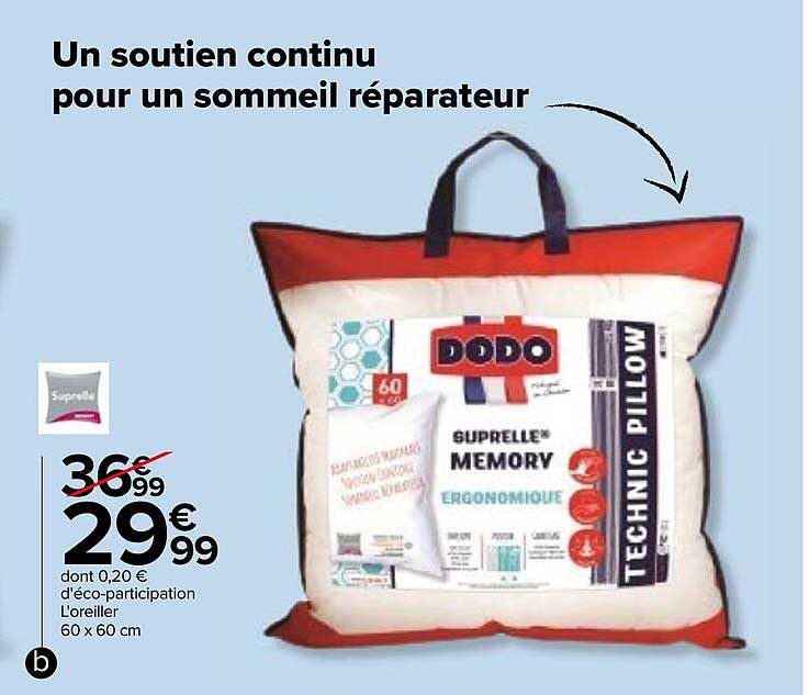 l'oreiller 60 x 60 cm dodo
