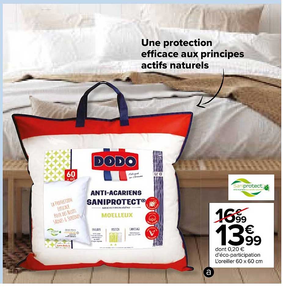 l'oreiller 60 x 60 cm