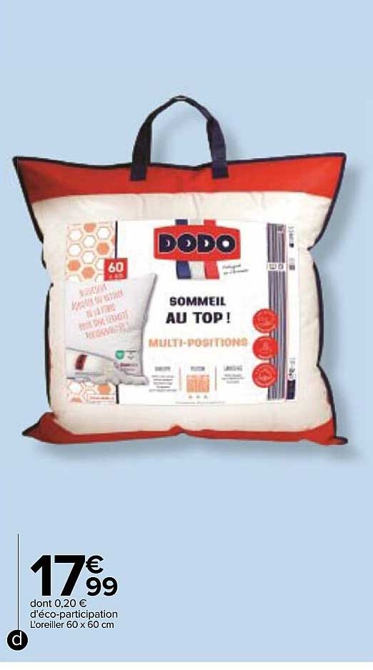 l'oreiller 60 x 60 cm