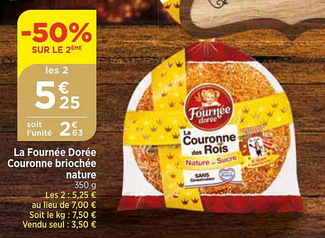 la fournée dorée couronne briochée nature