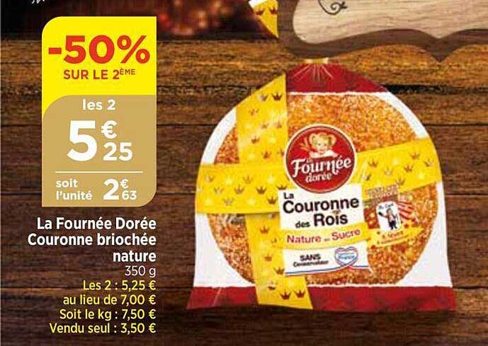 la fournée dorée couronne briochée nature