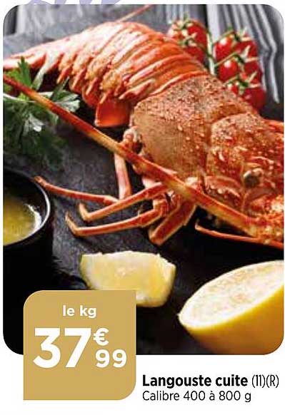 langouste cuite