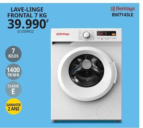 lave-linge frontal 7 kg berklays