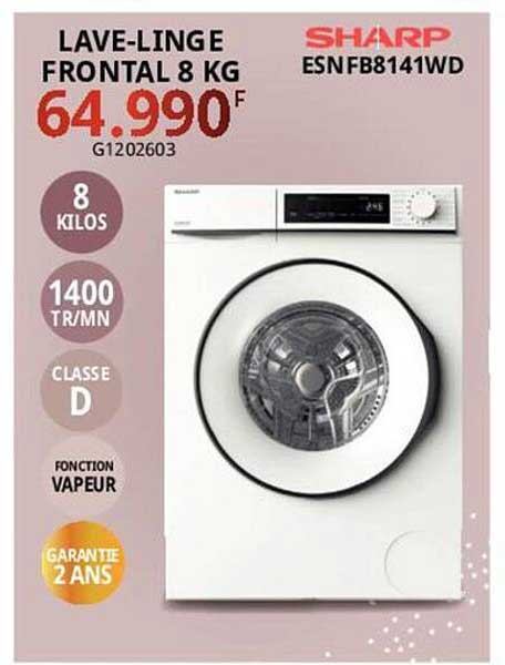 lave-linge frontal 8 kg sharp