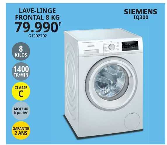 lave-linge frontal 8 kg siemens
