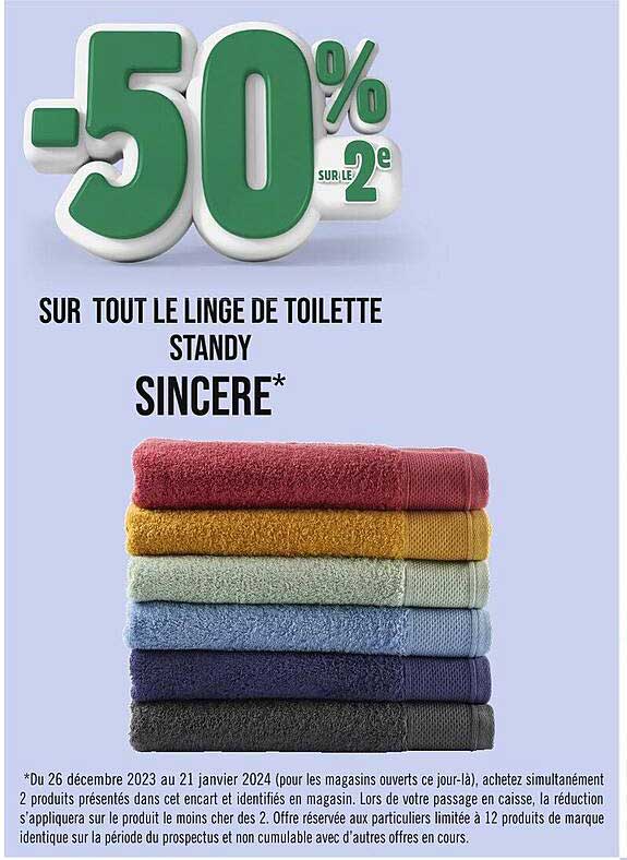 Le Linge De Toilette Standy Sincère