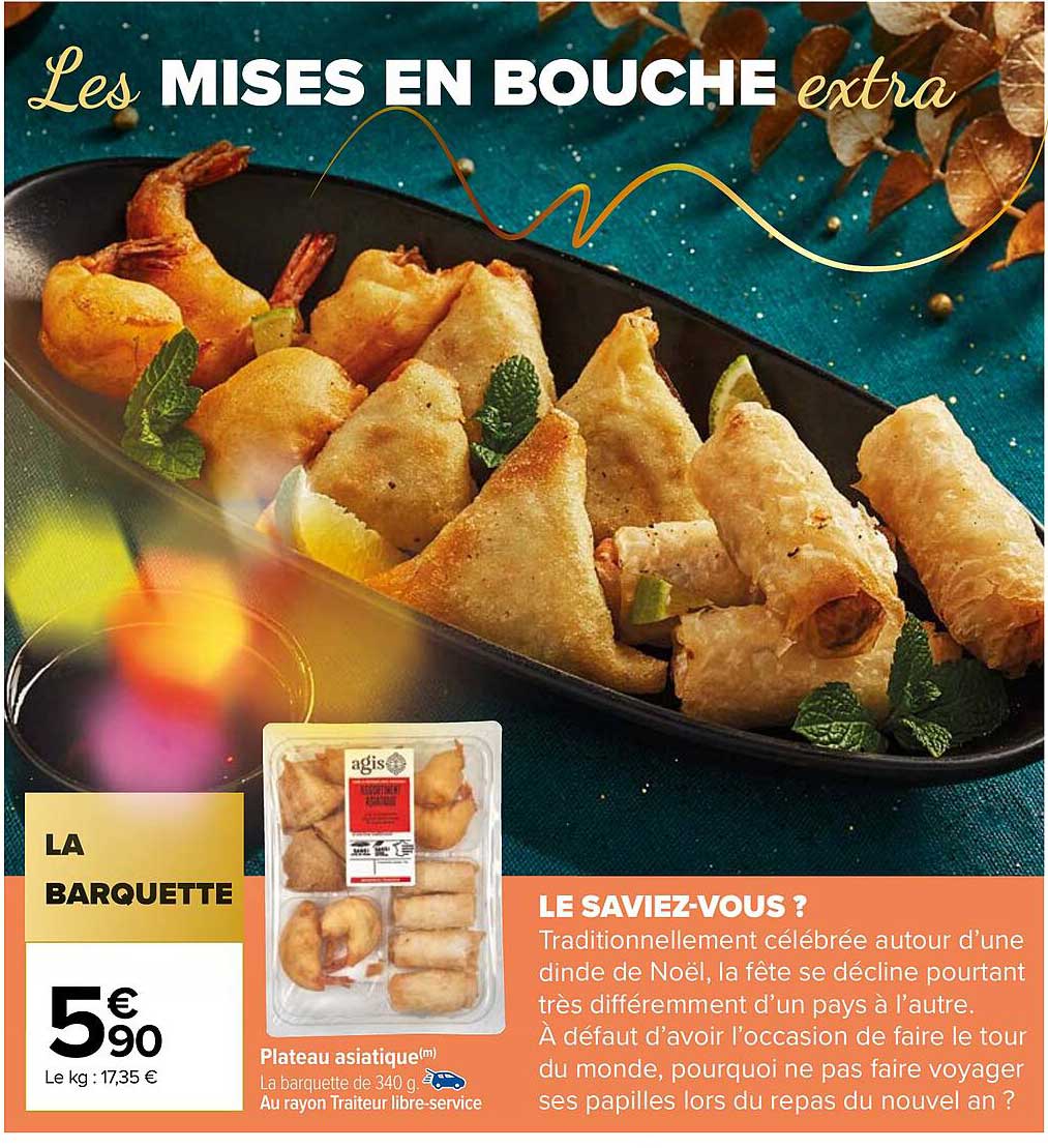 les mises en bouche extra la barquette