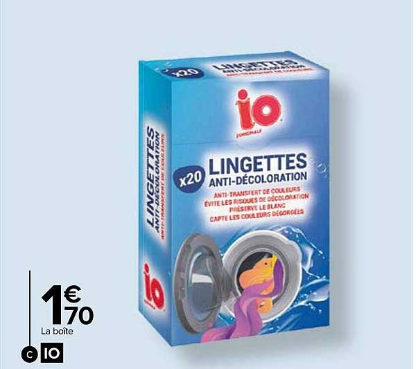 lingettes anti-décoloration io
