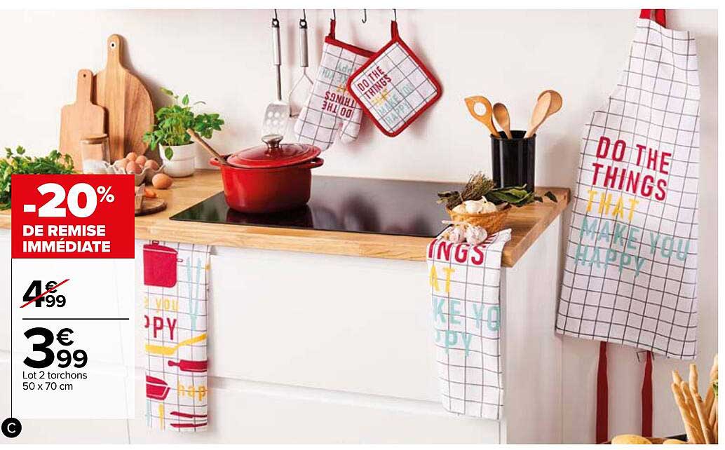 Lot 2 Torchons 50 X 70 Cm