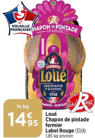 loué chapon de pintade fermier label rouge