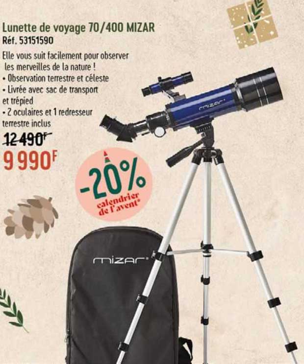 lunette de voyage 70/400 mizar