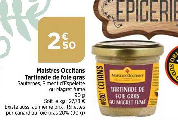 maistres occitans tartinade de foie gras