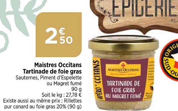 maistres occitans tartinade de foie gras
