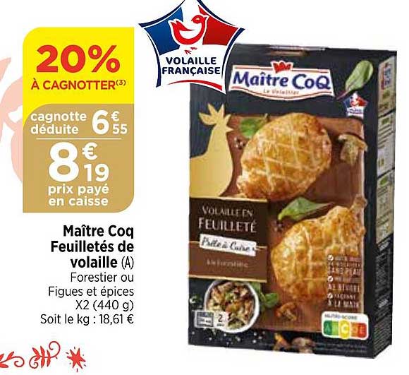 maître coq feuilletés de volaille