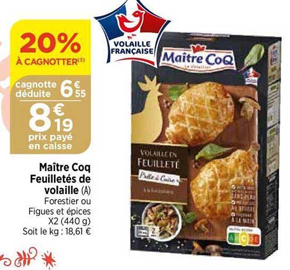 maître coq feuilletés de volaille