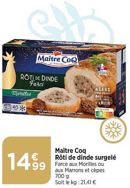 Maître Coq Rôti De Dinde Surgelé