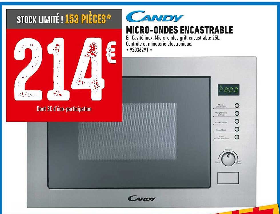 micro-ondes encastrable candy