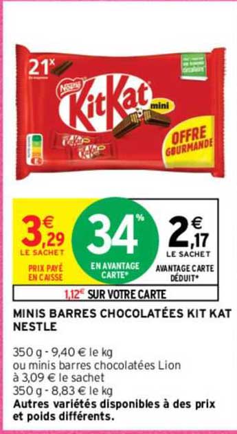 Minis Barres Chocolatées Kit Kat Nestlé