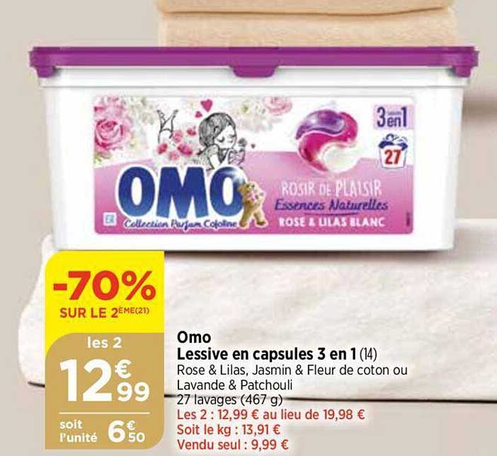 Omo Lessive En Capsules 3 En 1