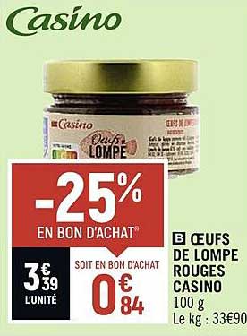 œufs de lompe rouges casino