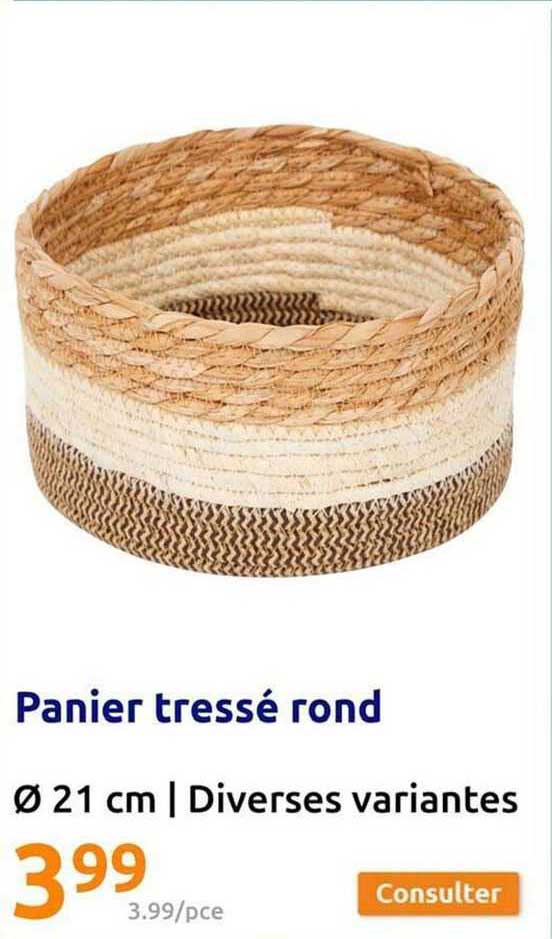 Panier Tressé Rond