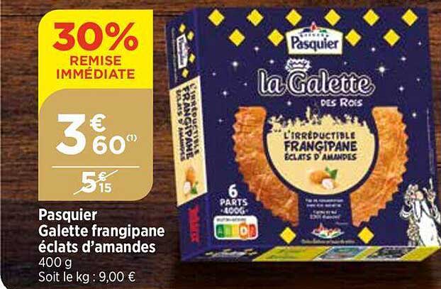 pasquier galette frangipane éclats d'amandes