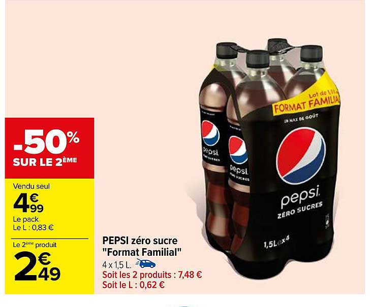 pepsi zéro sucre "format familial"