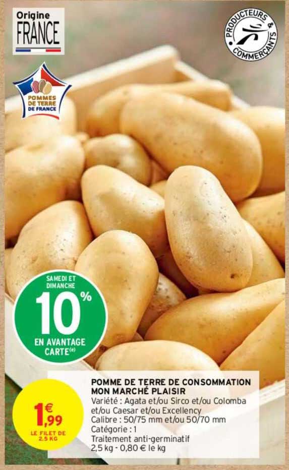 pomme de terre de consommation mon marché plaisir