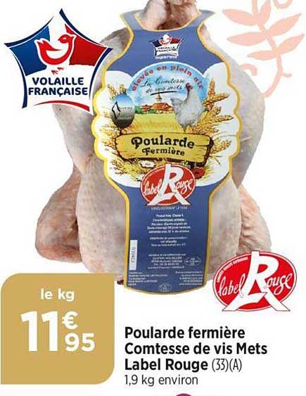 poularde fermière comtesse de vis mets label rouge