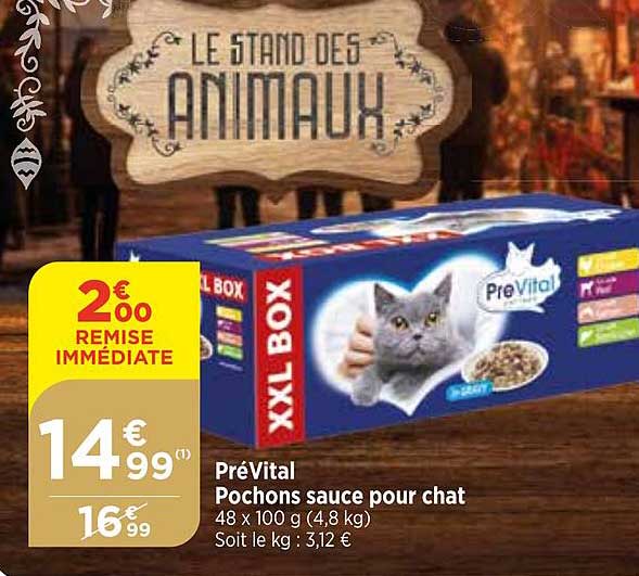 Prévital Pochons Sauce Pour Chat