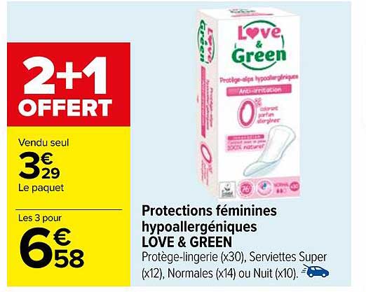 protections féminines hypoallergéniques love & green