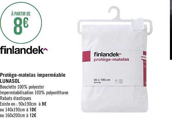 protège-matelas imperméable lunasol finlandek